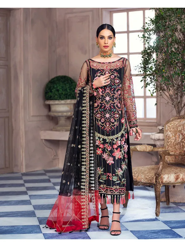 Pakistani Black Dress for Party with Embroidery #BB117