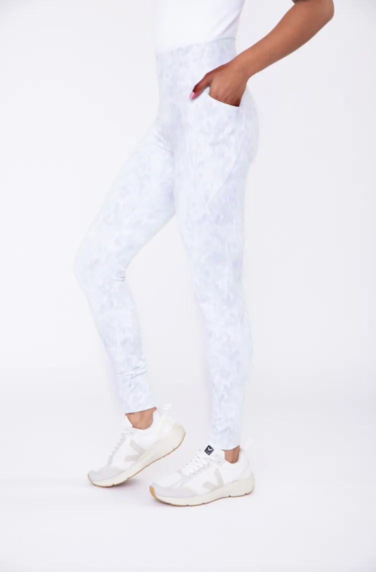 Pastel Splatter High-Waist Leggings with Pockets by Mono B - Final Sale **