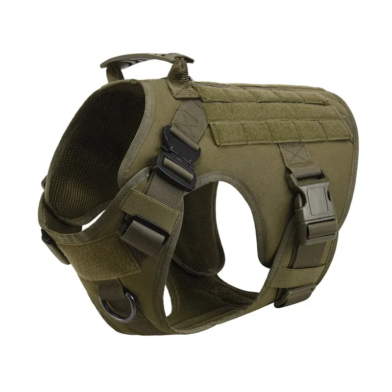 Pet German Shepherd K9 Tactical Military Vest Harness and Leash Set