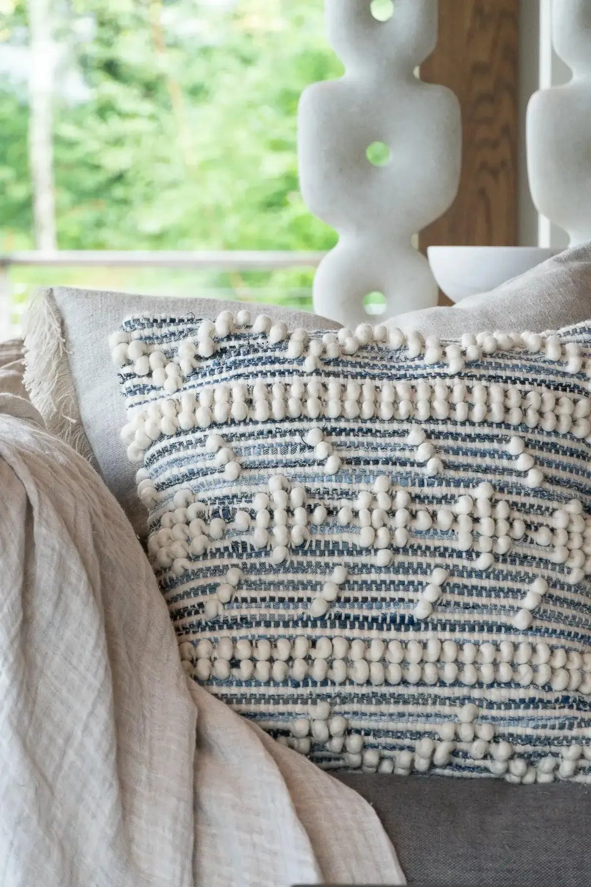 Pillow Case of Recycled Denim | Handwoven Collection