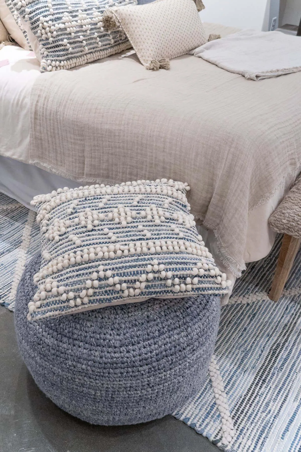 Pillow Case of Recycled Denim | Handwoven Collection