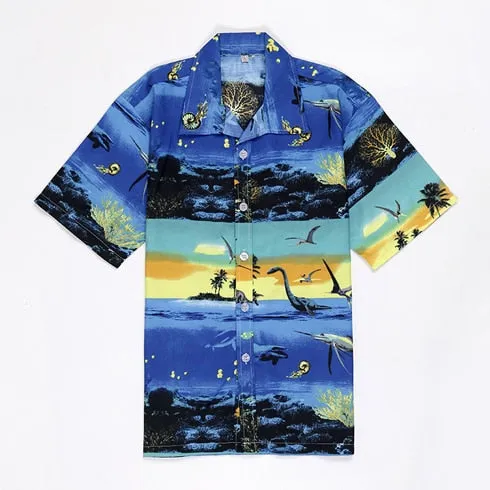 Pink Hawaiian Beach Short Sleeve Shirt Men Summer Fashion Shirts