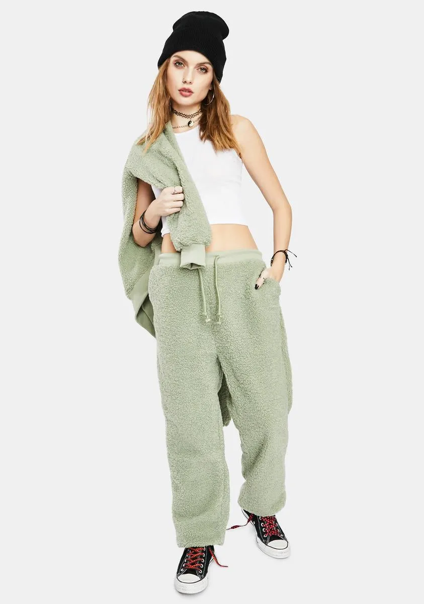 Pistachio Sherpa Joggers