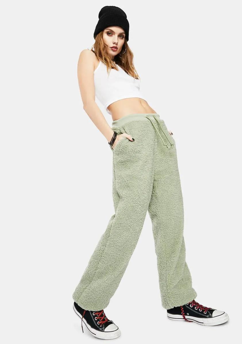 Pistachio Sherpa Joggers