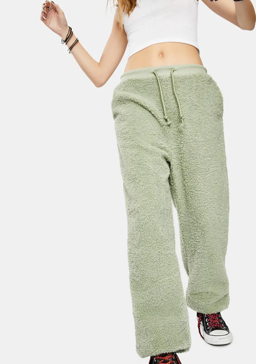 Pistachio Sherpa Joggers