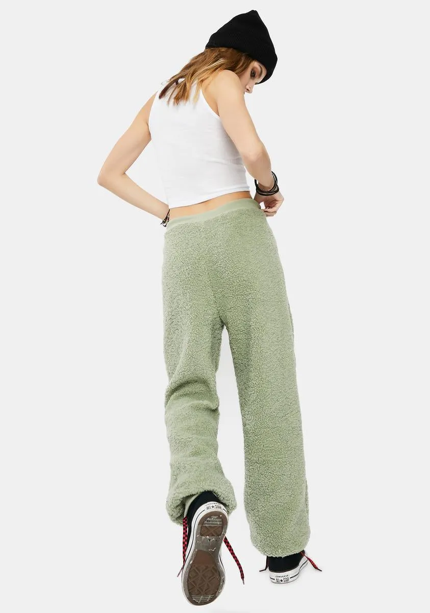 Pistachio Sherpa Joggers