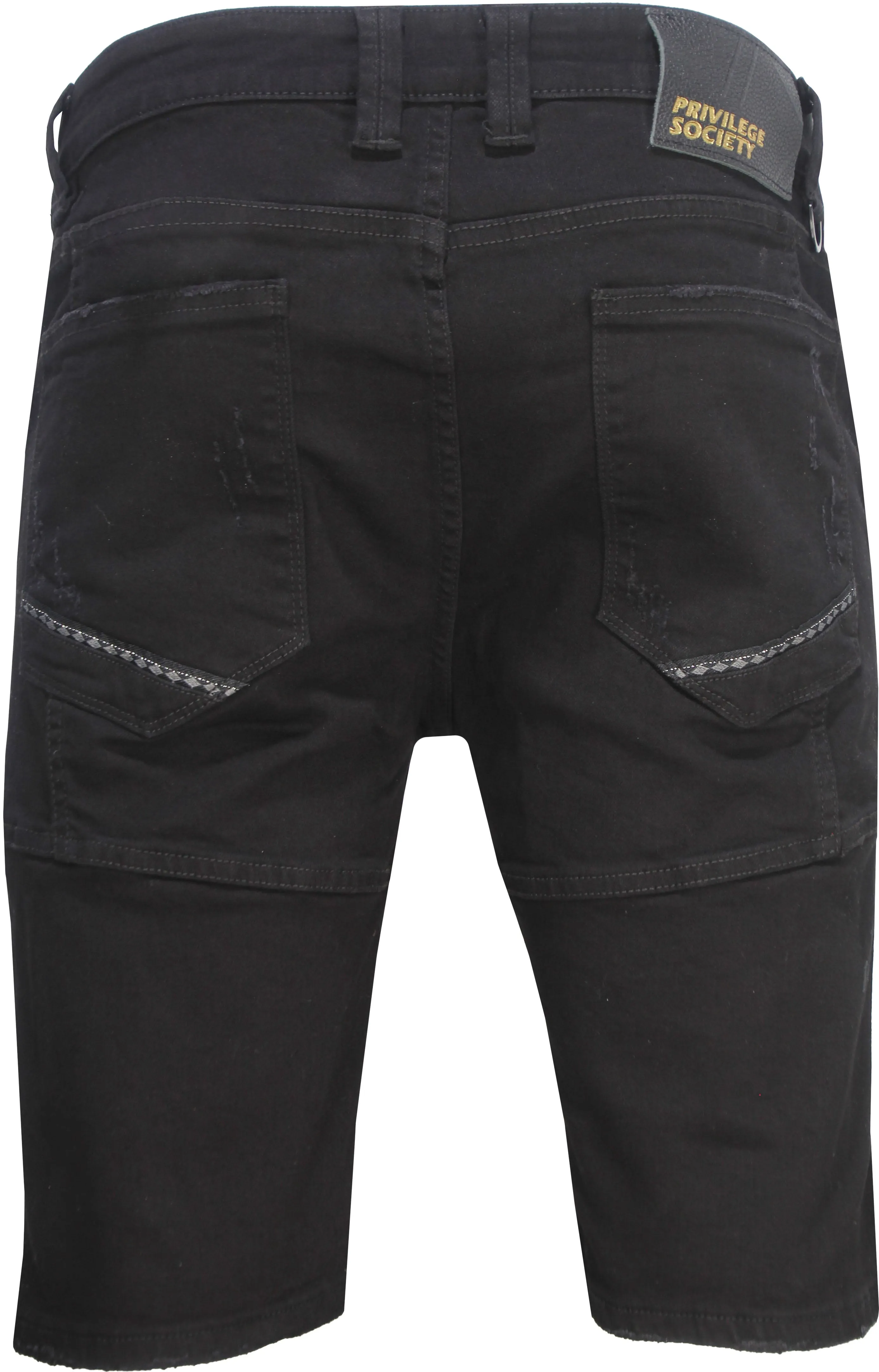 Platinum Black Denim Shorts