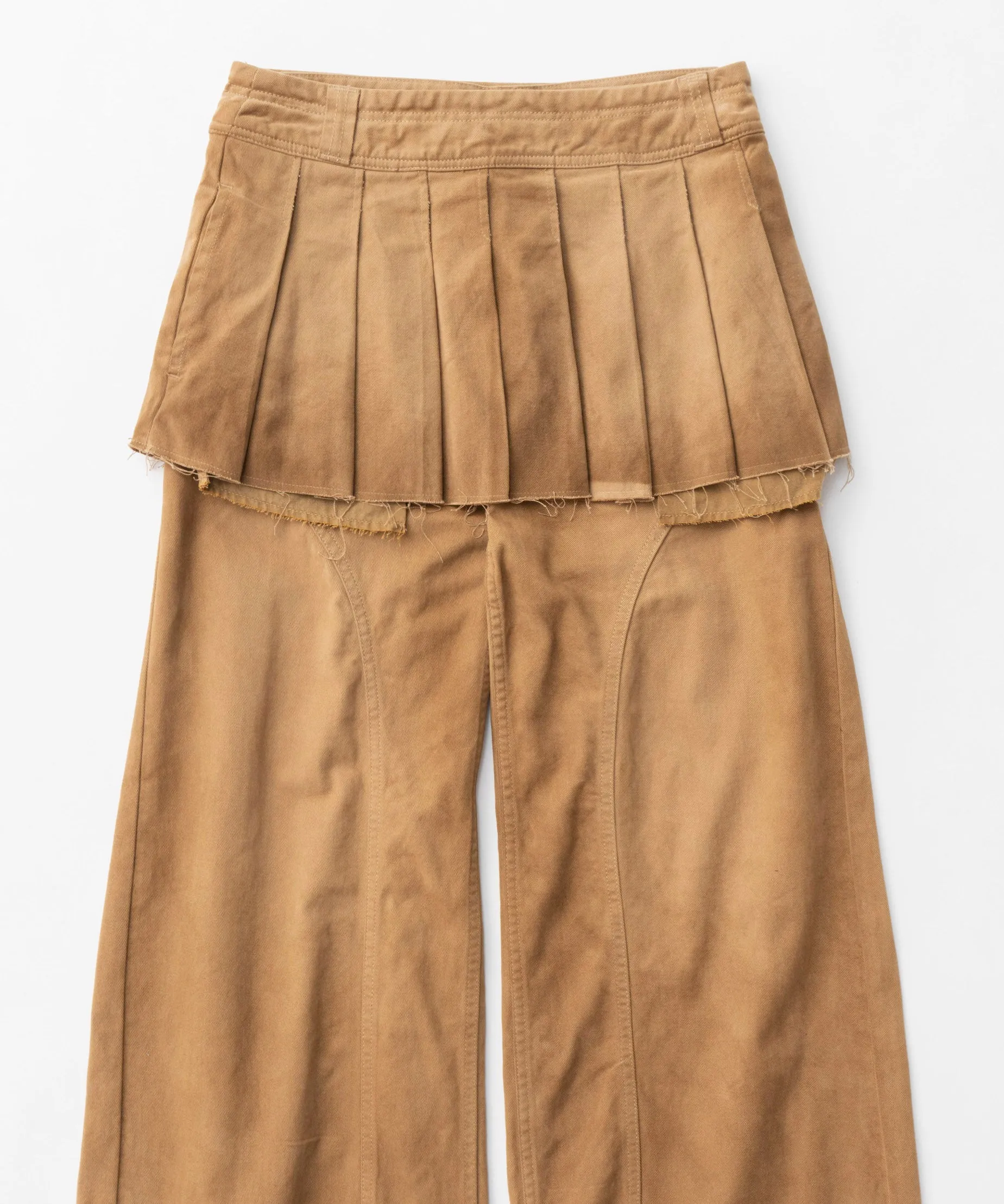 Pleated Skirt Layered Pants