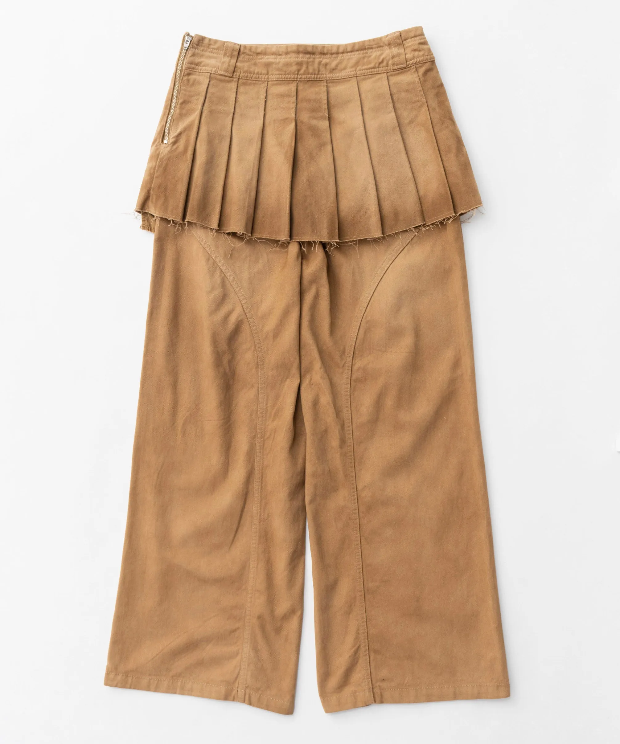 Pleated Skirt Layered Pants