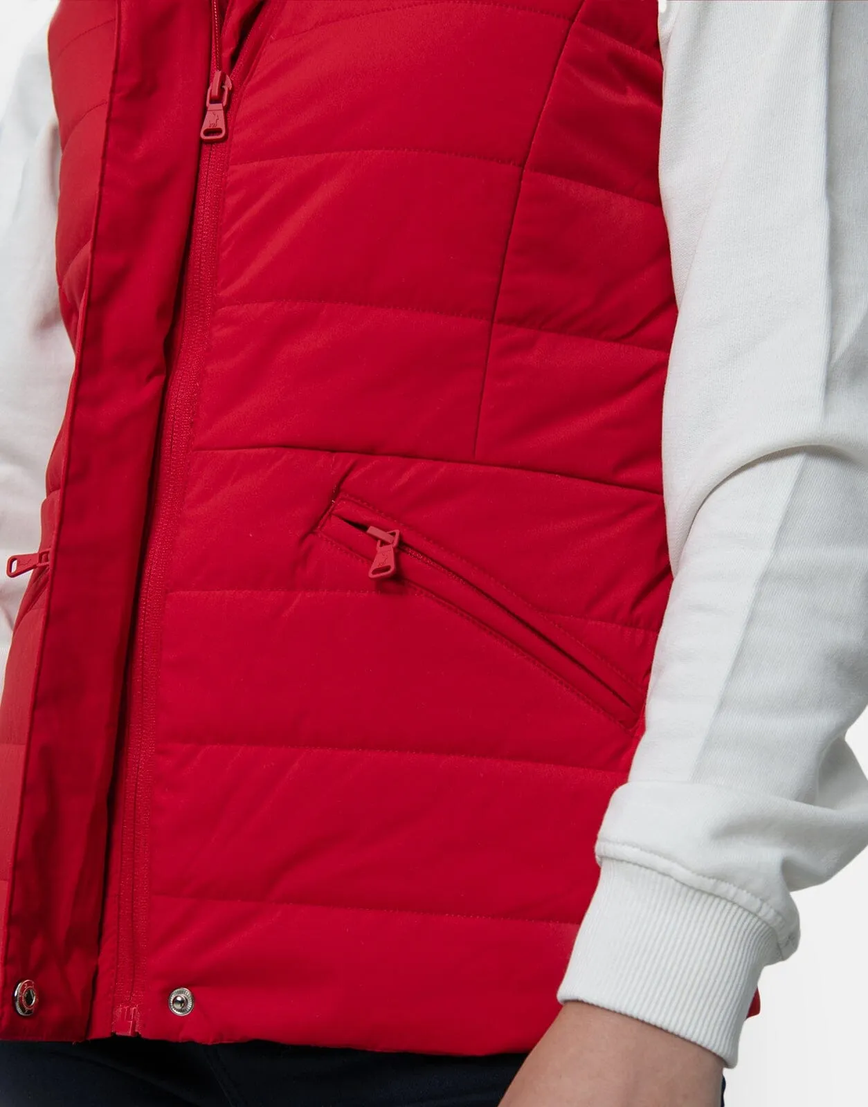 Polo Sleeveless Puffer Jacket Red