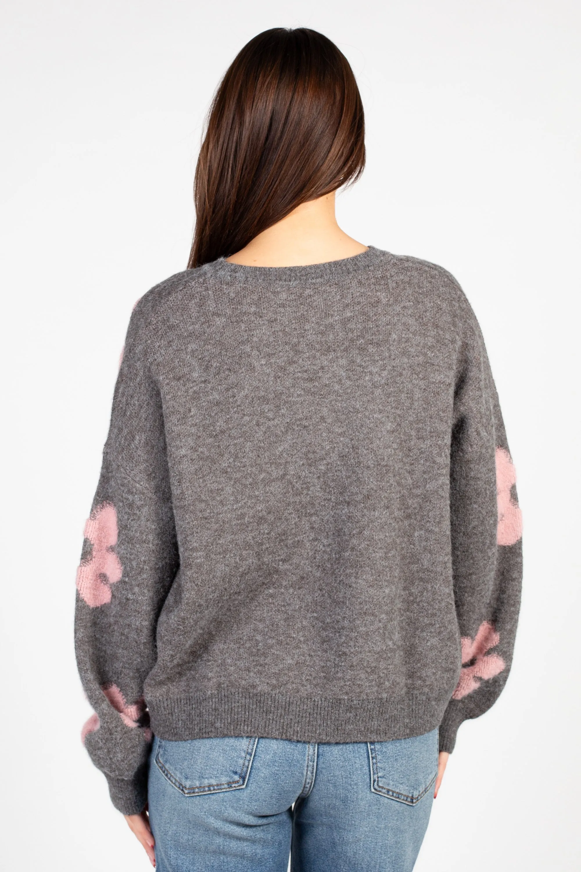 Posie Floral Fuzzy Sweater