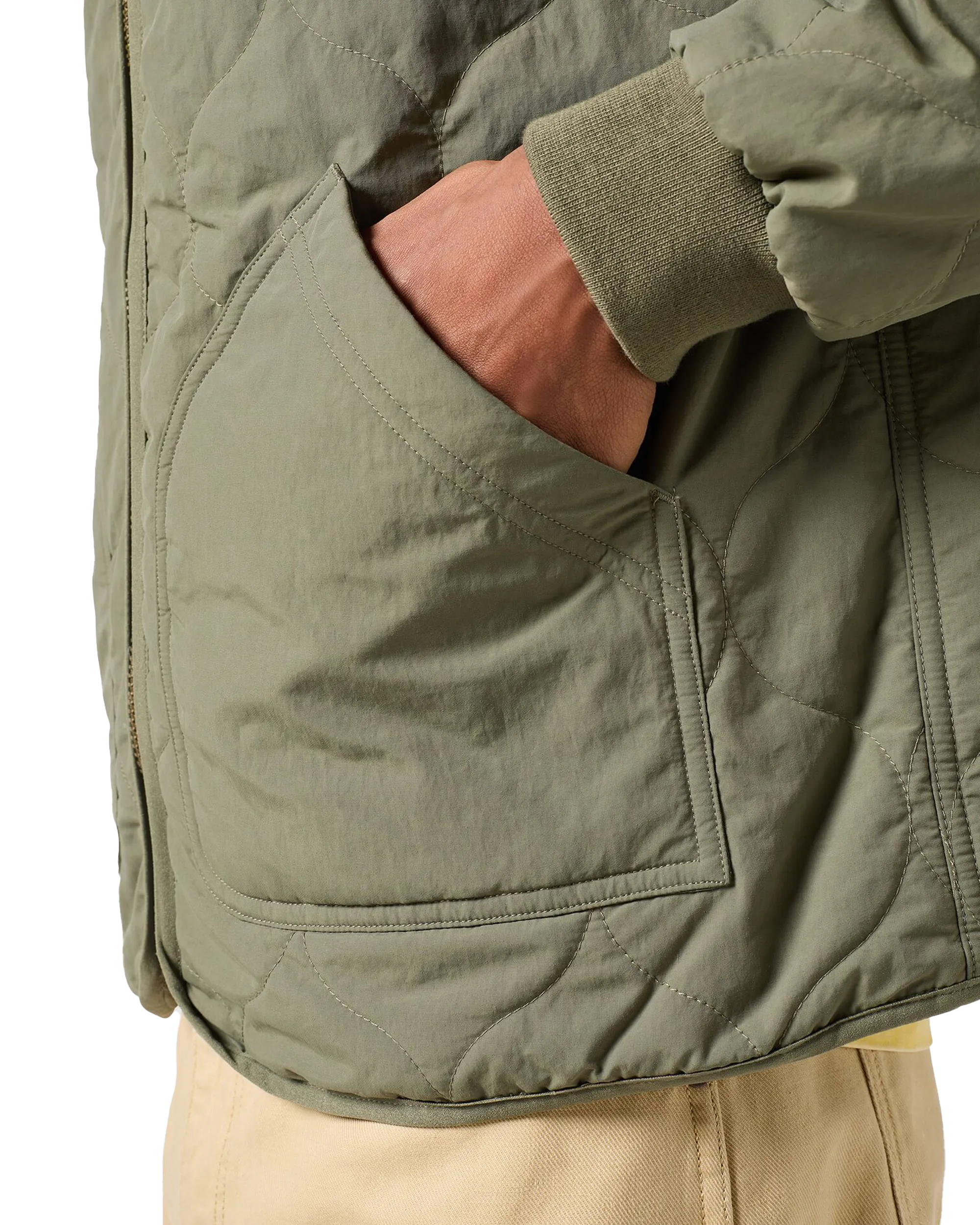 Puffer Jacket in Dusty Olive