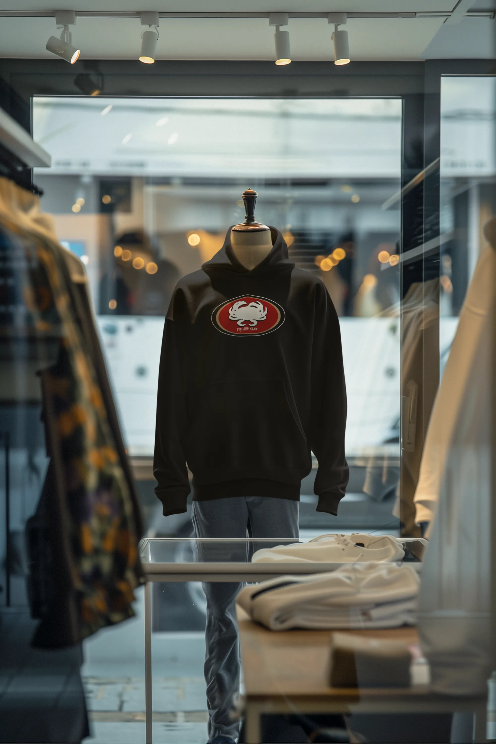 Pullover Hoodie - Inspired SF 49ers Football with Dungeness Crab