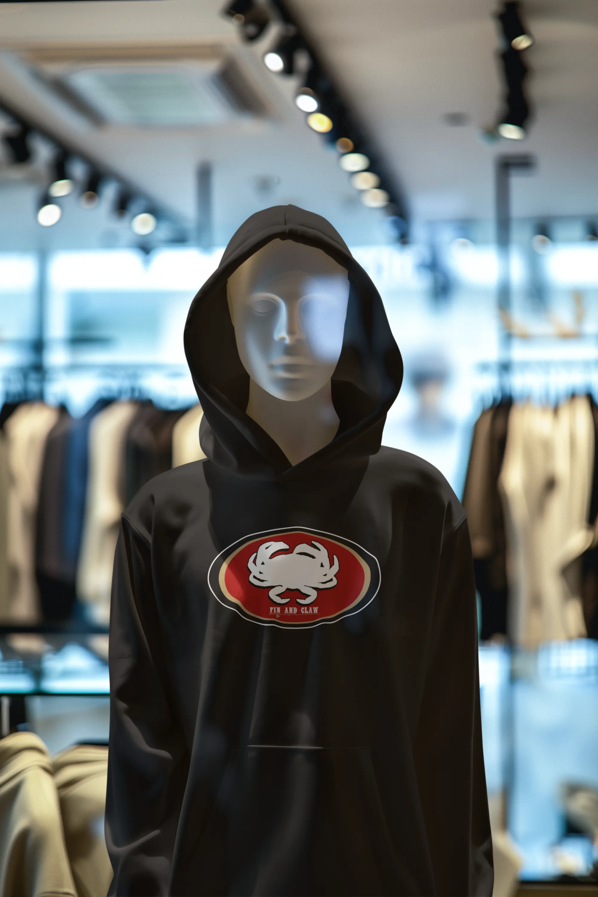 Pullover Hoodie - Inspired SF 49ers Football with Dungeness Crab