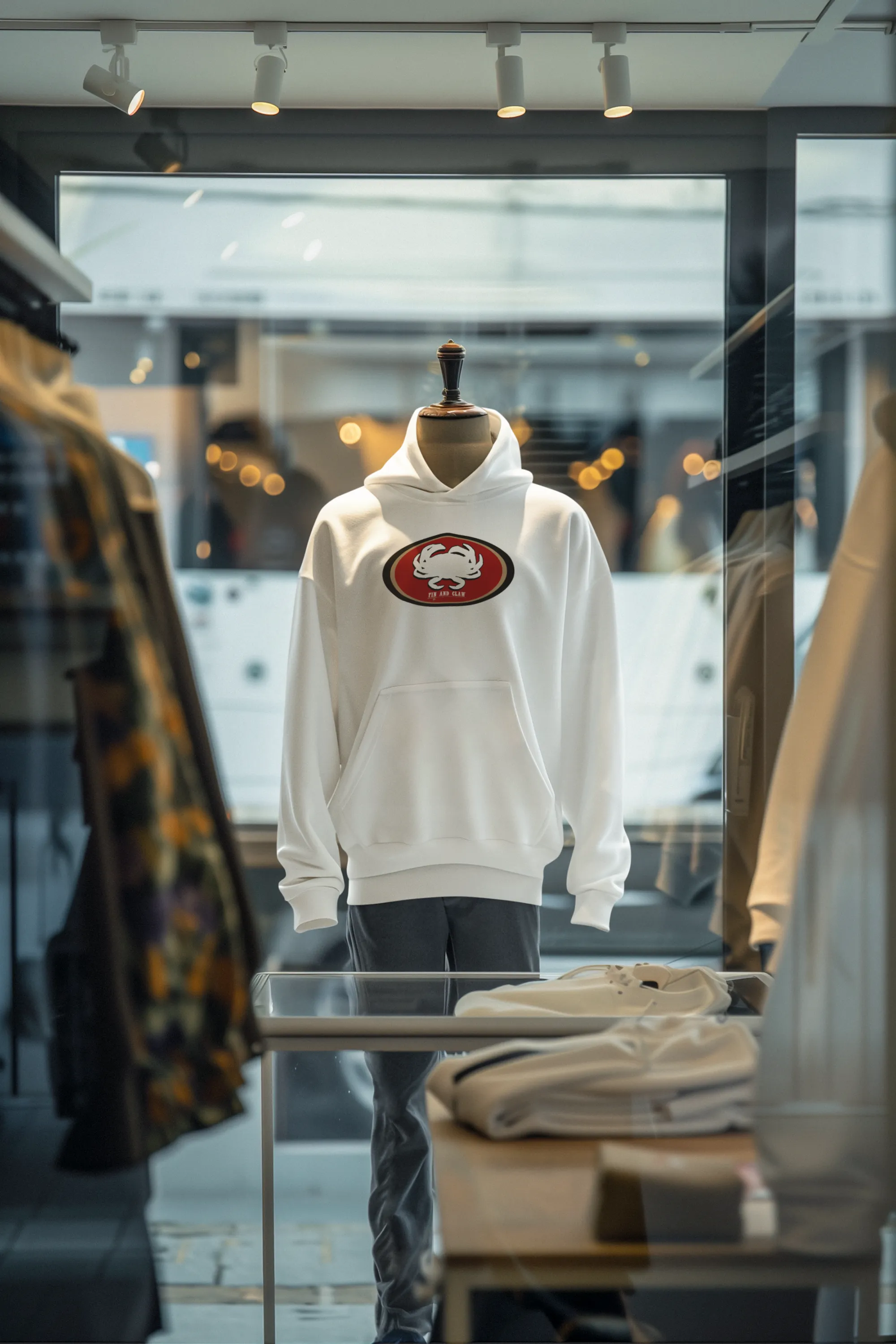 Pullover Hoodie - Inspired SF 49ers Football with Dungeness Crab