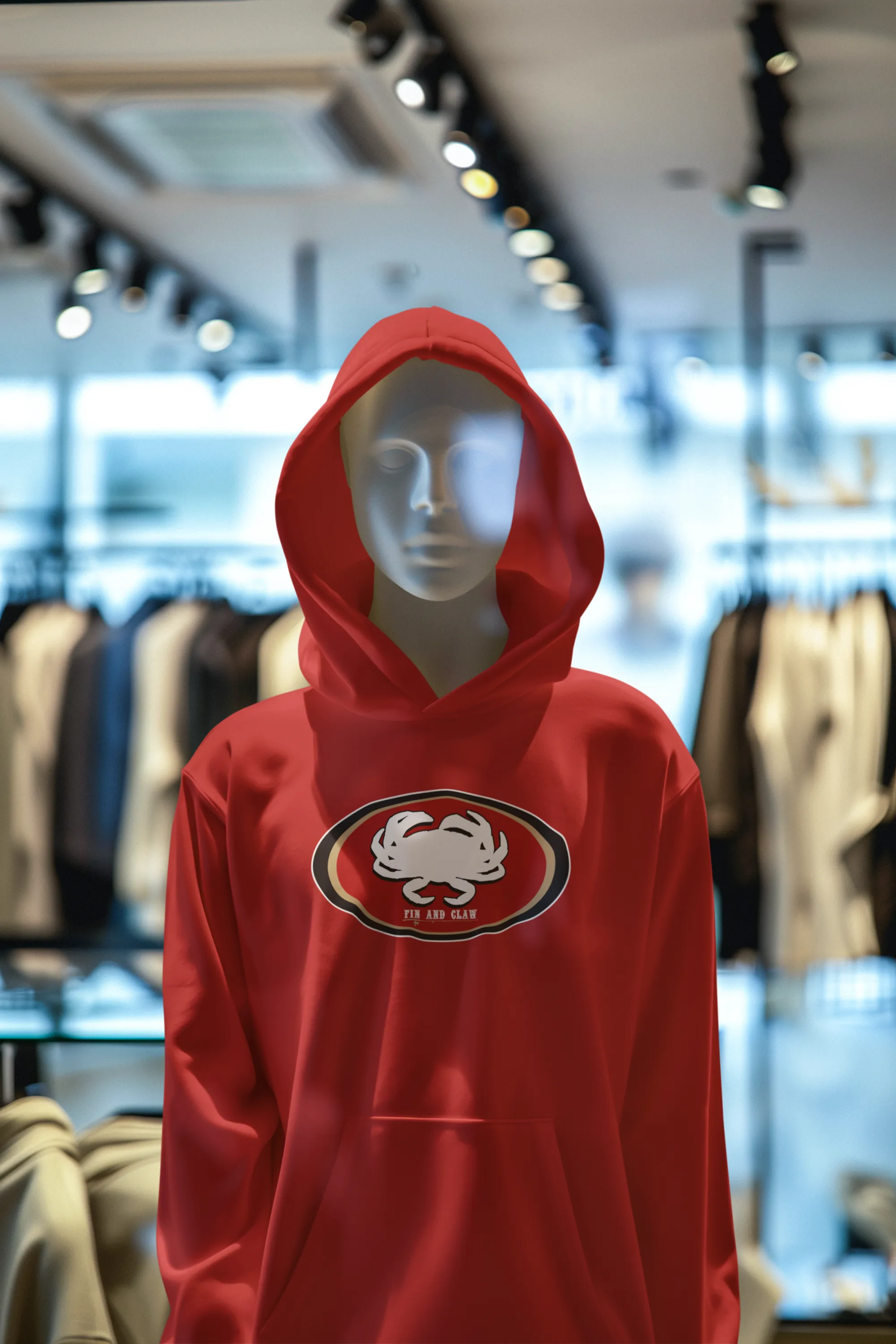 Pullover Hoodie - Inspired SF 49ers Football with Dungeness Crab