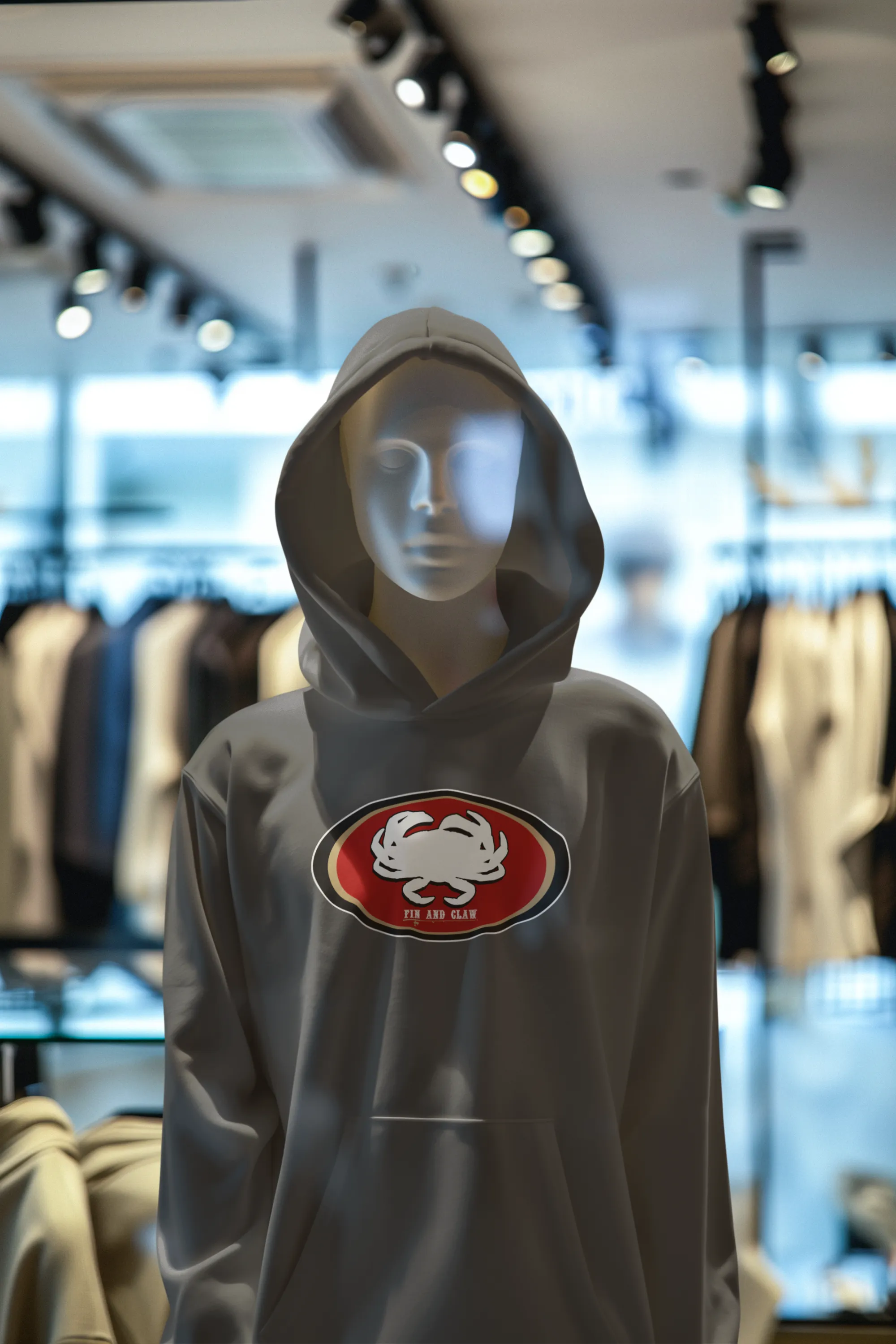 Pullover Hoodie - Inspired SF 49ers Football with Dungeness Crab