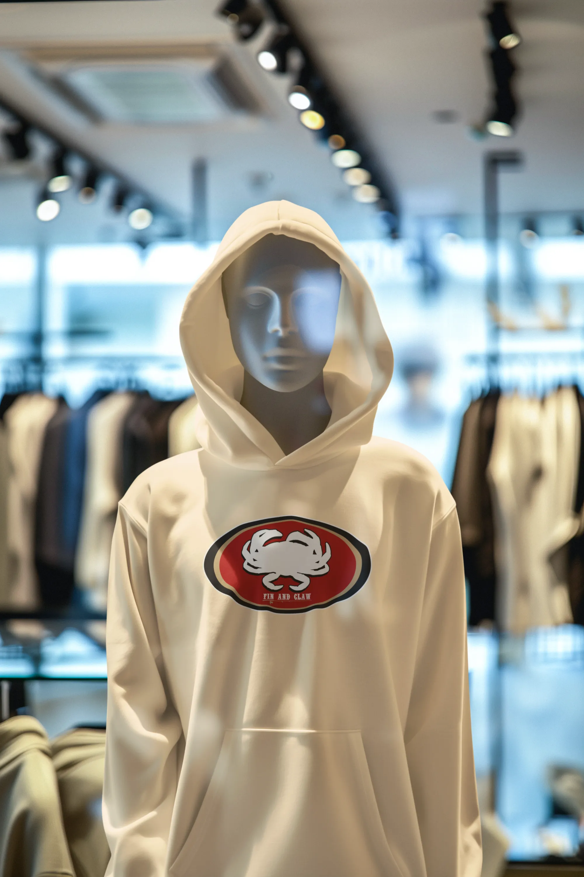 Pullover Hoodie - Inspired SF 49ers Football with Dungeness Crab