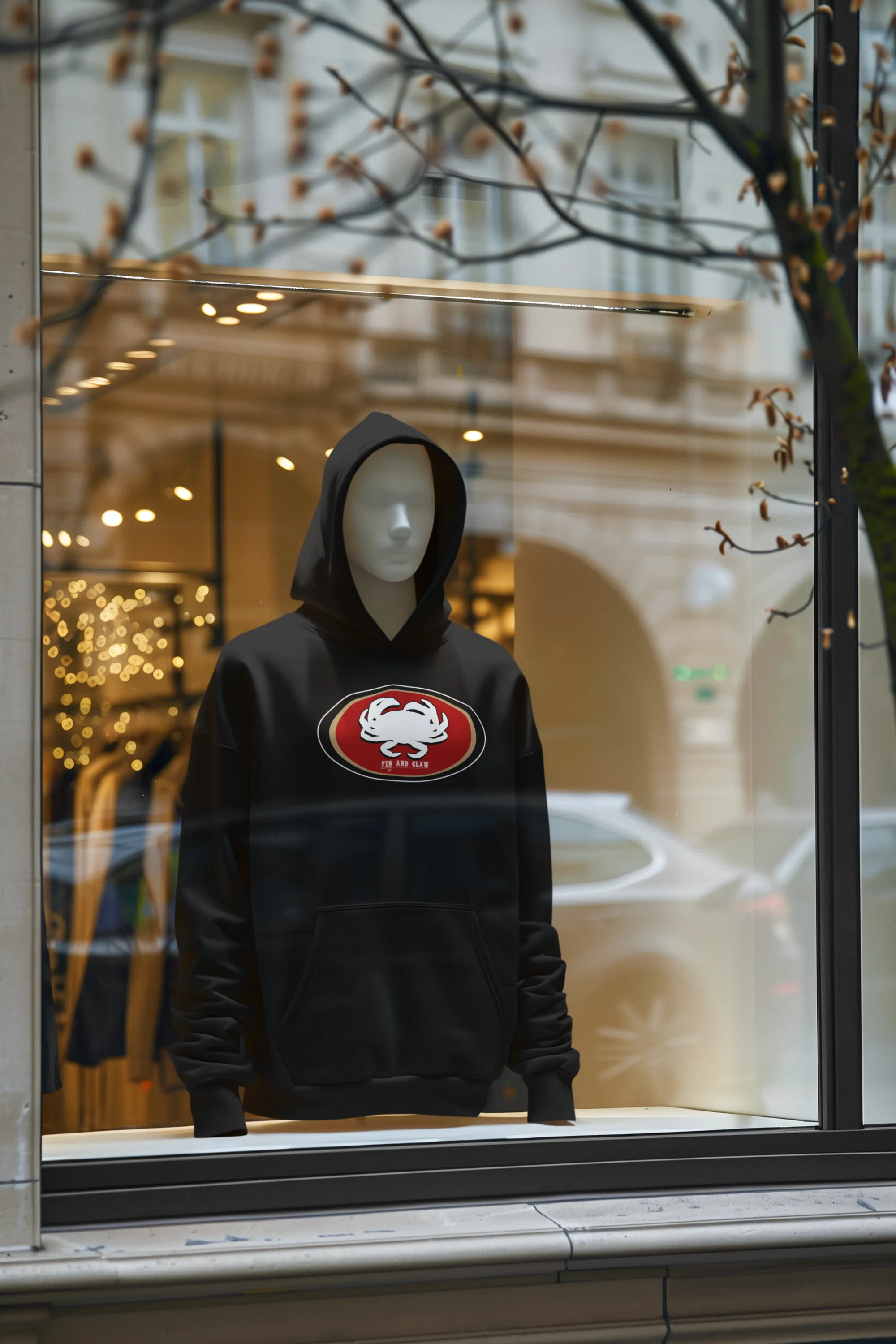 Pullover Hoodie - Inspired SF 49ers Football with Dungeness Crab