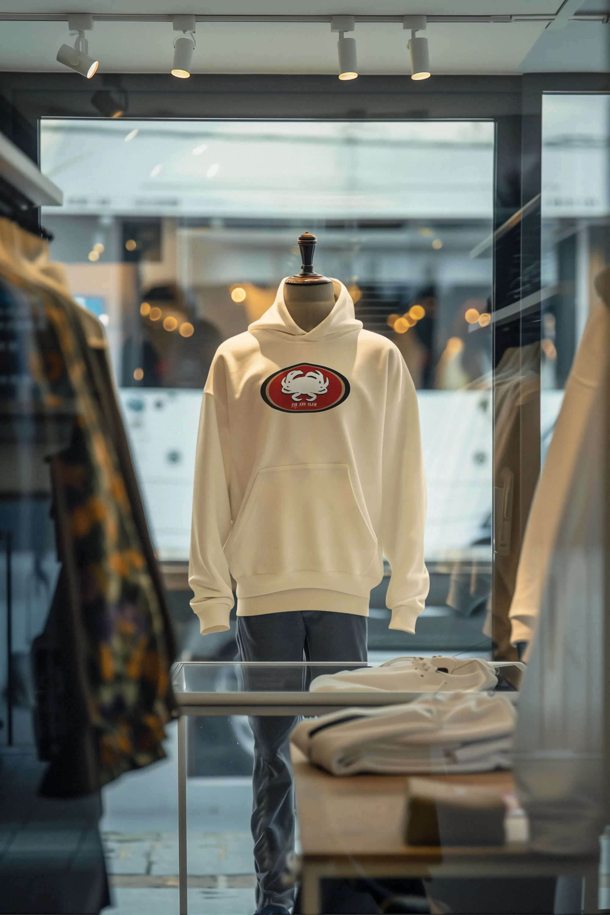 Pullover Hoodie - Inspired SF 49ers Football with Dungeness Crab