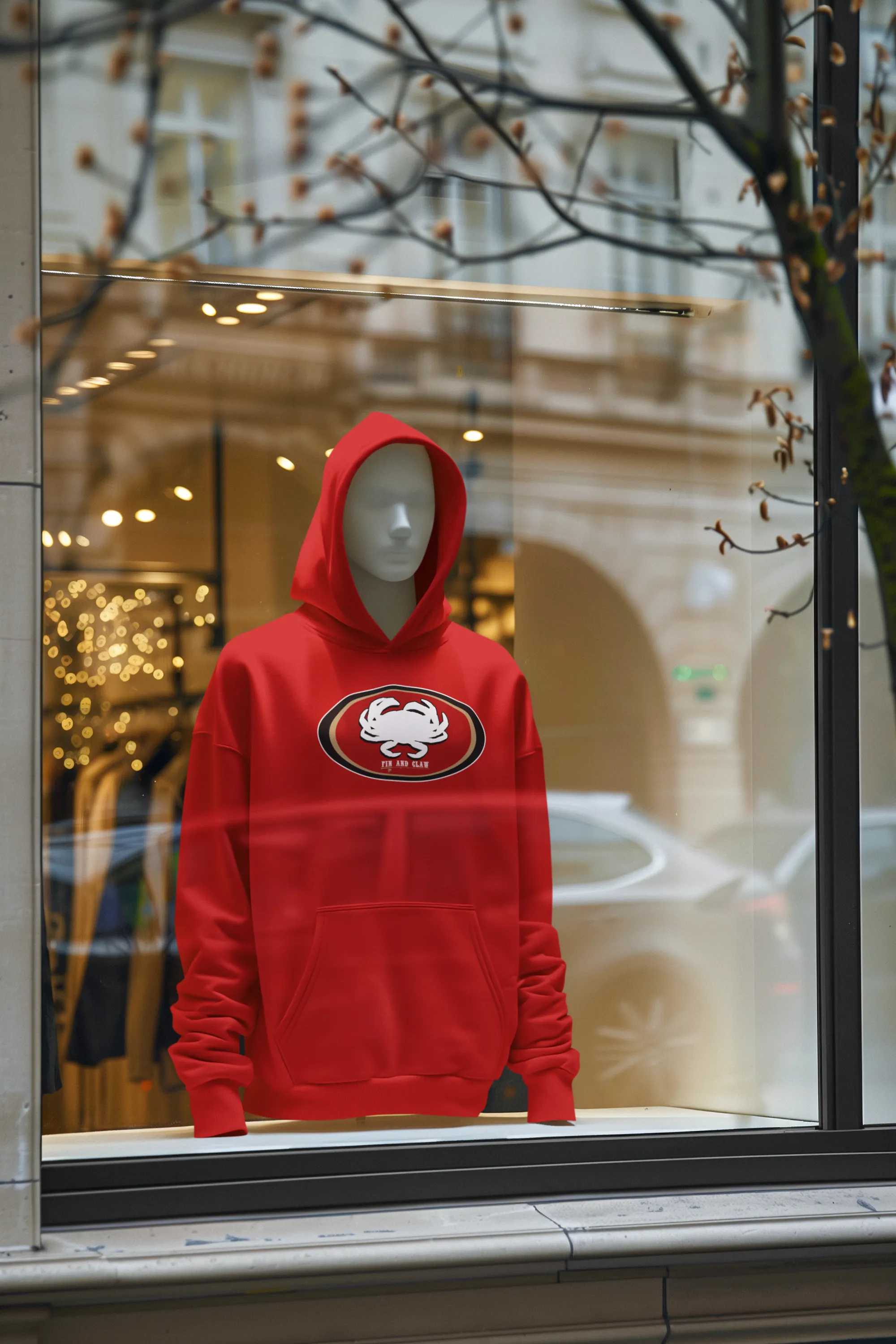 Pullover Hoodie - Inspired SF 49ers Football with Dungeness Crab