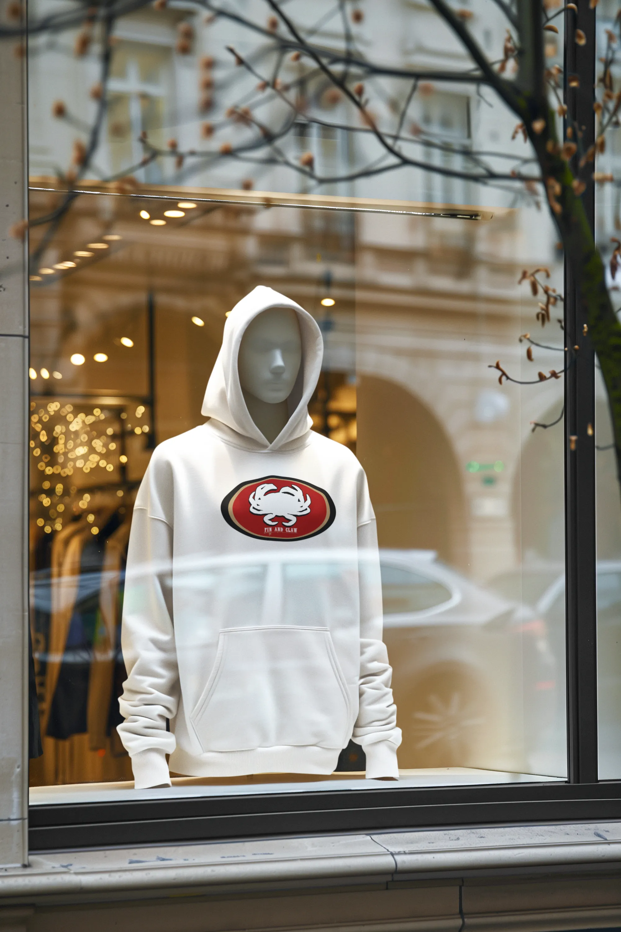 Pullover Hoodie - Inspired SF 49ers Football with Dungeness Crab