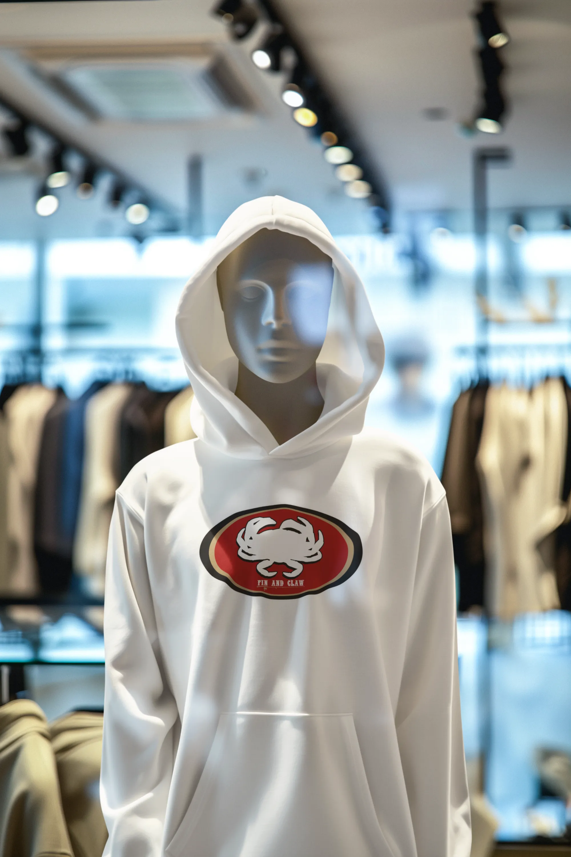 Pullover Hoodie - Inspired SF 49ers Football with Dungeness Crab