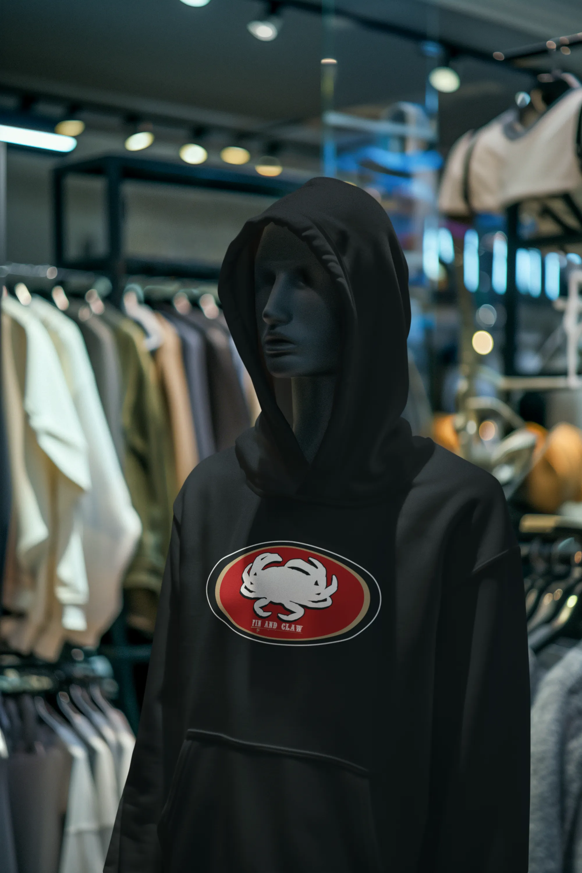 Pullover Hoodie - Inspired SF 49ers Football with Dungeness Crab