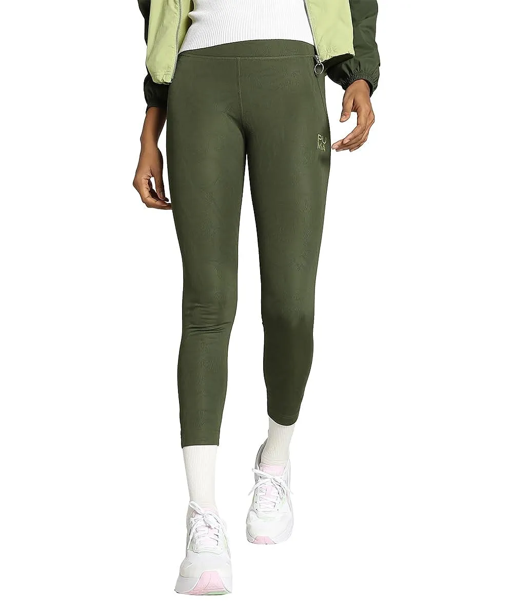 Puma Women's Fitted Leggings (Green_X-Large)