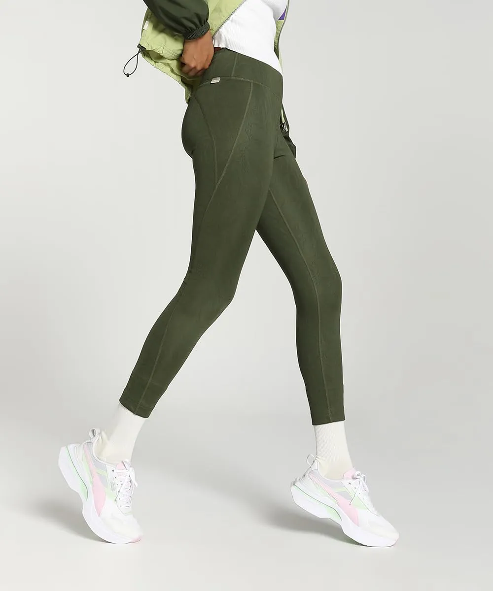 Puma Women's Fitted Leggings (Green_X-Large)