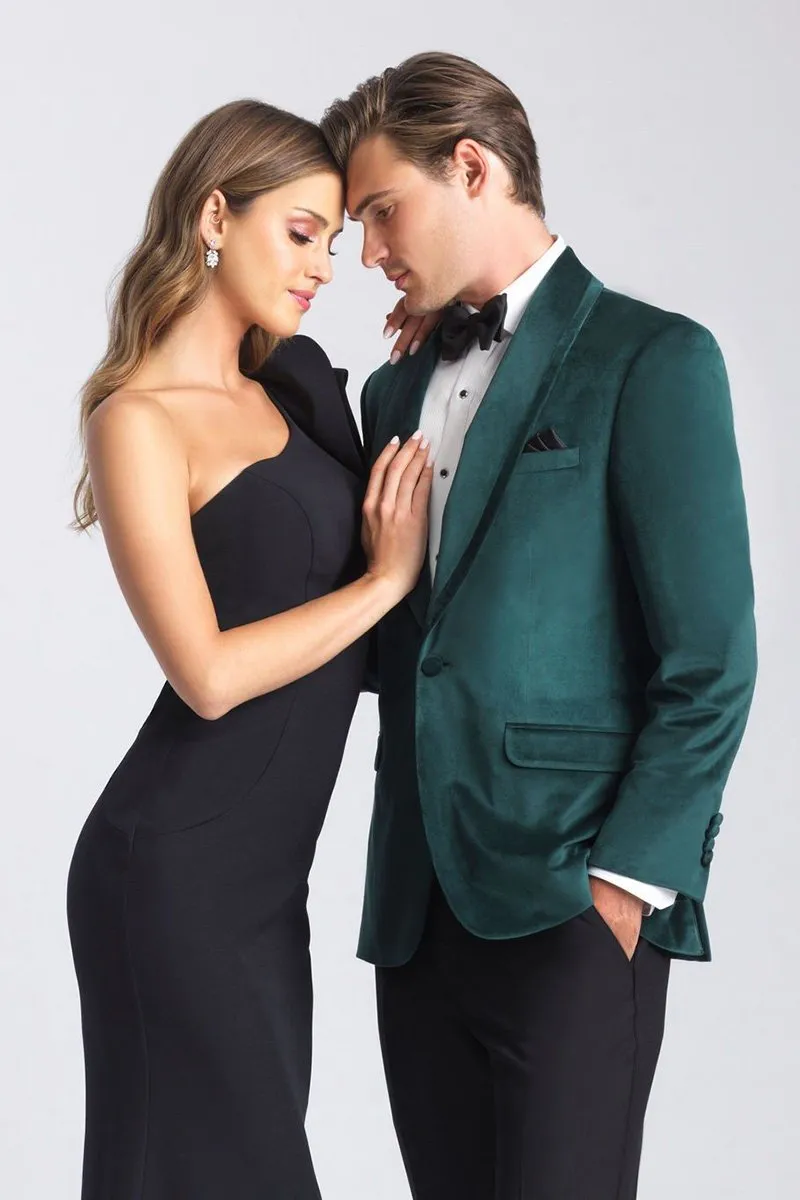 "Venice" Emerald Green Velvet Dinner Jacket (Separates)