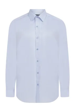 Regular Fit Cotton Blue Dress Shirt