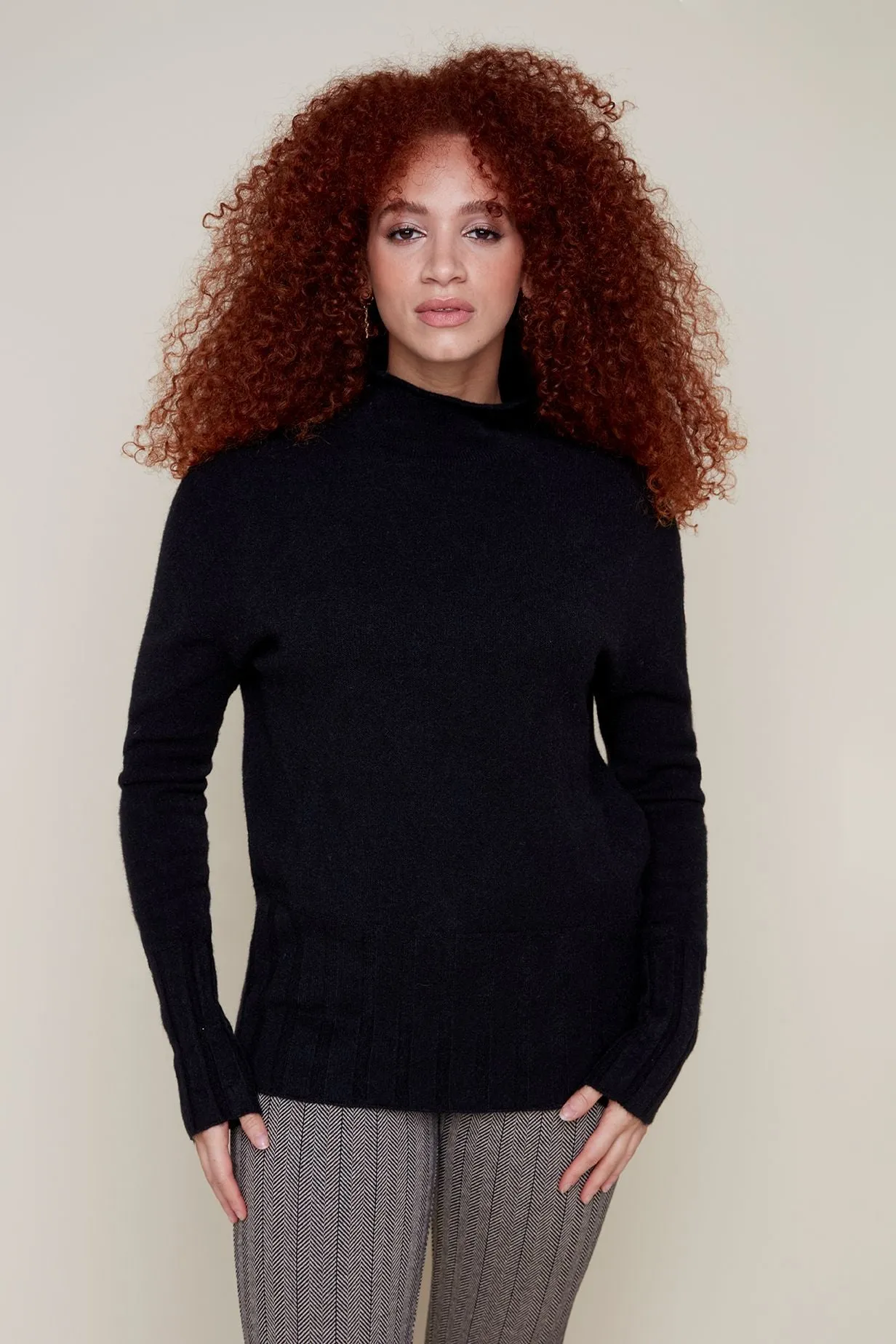 Renuar Funnel Neck Knit Sweater