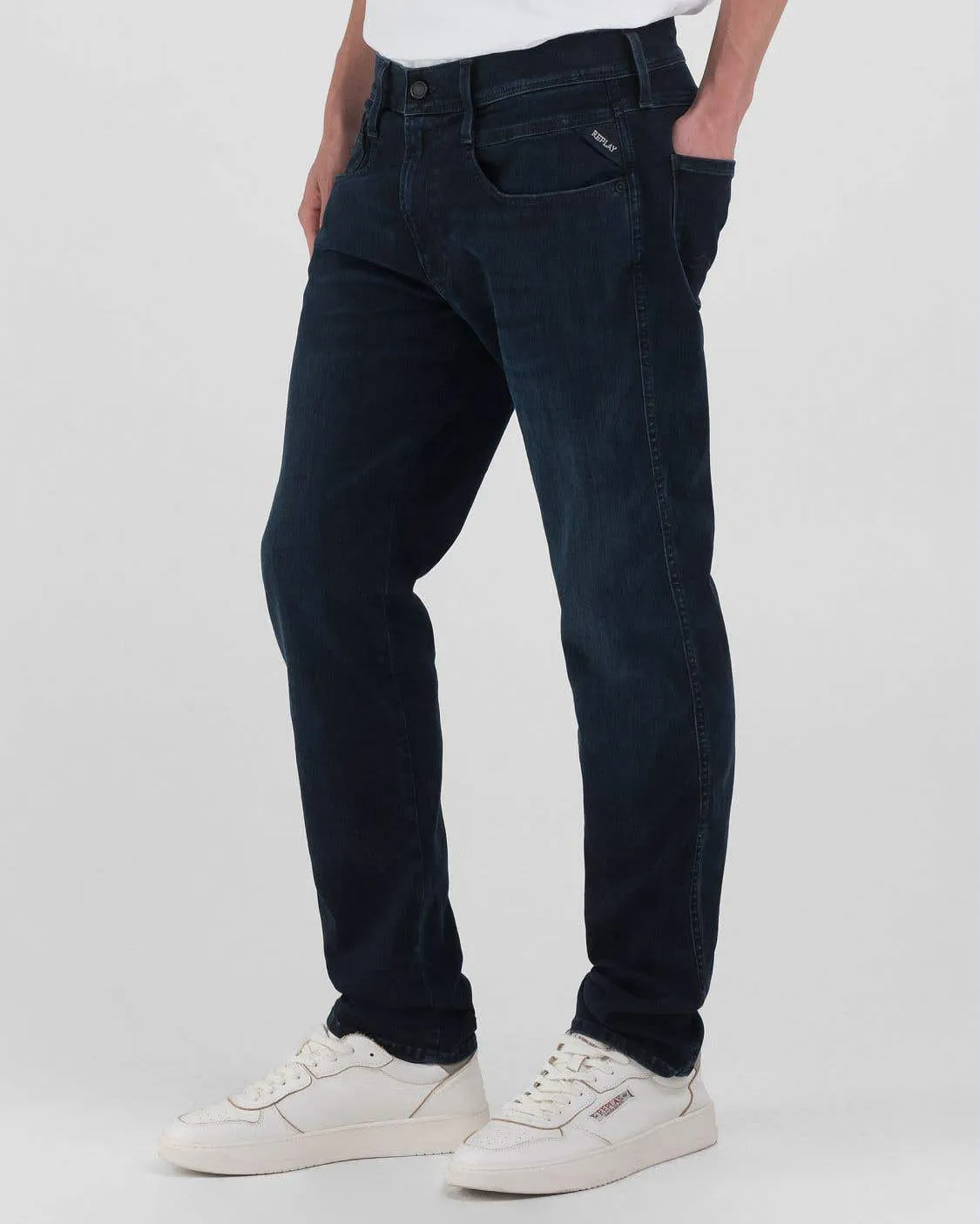 Replay Anbass Slim Fit Hyperflex Eco Plus Mens Jeans - Dark Blue