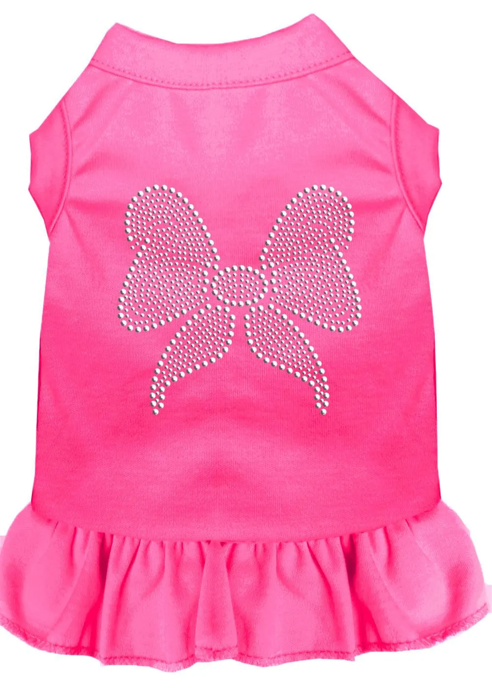 Rhinestone Bow Dress Bright Pink 4x (22)