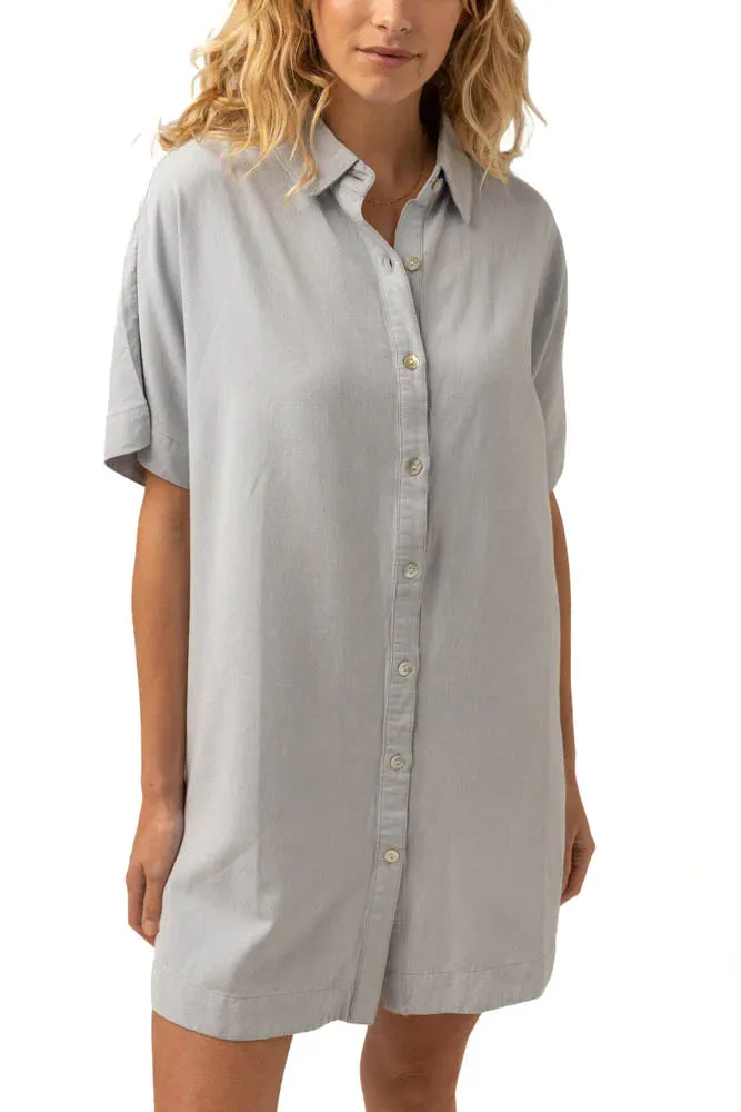 RHYTHM Classic Linen Shirt Dress