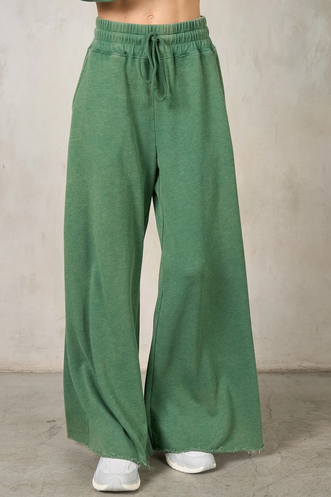 Rib Wide Leg Sweatpants