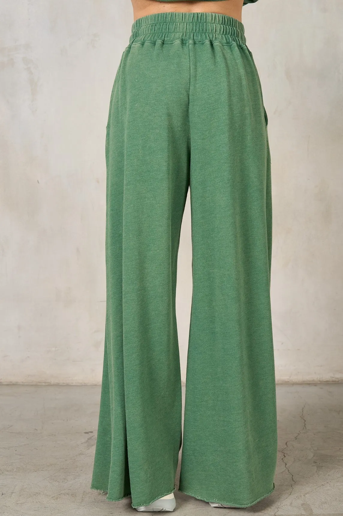 Rib Wide Leg Sweatpants