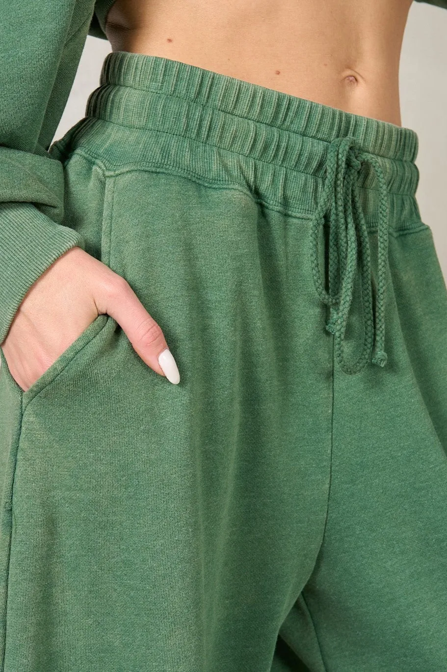 Rib Wide Leg Sweatpants