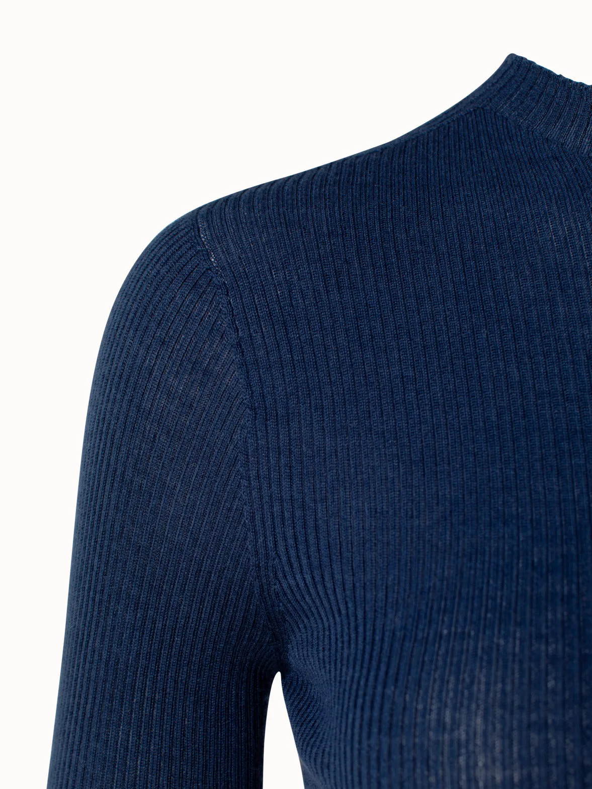 Ribbed Cashmere Silk Sweater