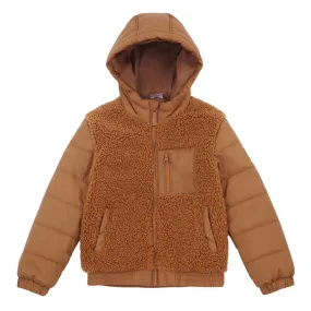 Rokka&Rolla Boys' Water-Resistant Teddy Sherpa Puffer Jacket