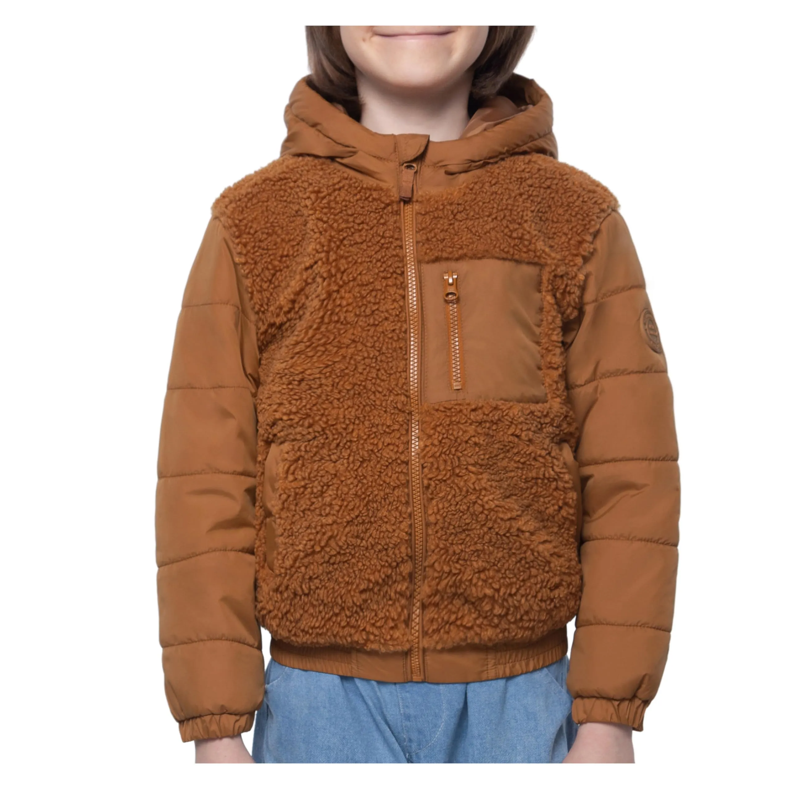 Rokka&Rolla Boys' Water-Resistant Teddy Sherpa Puffer Jacket