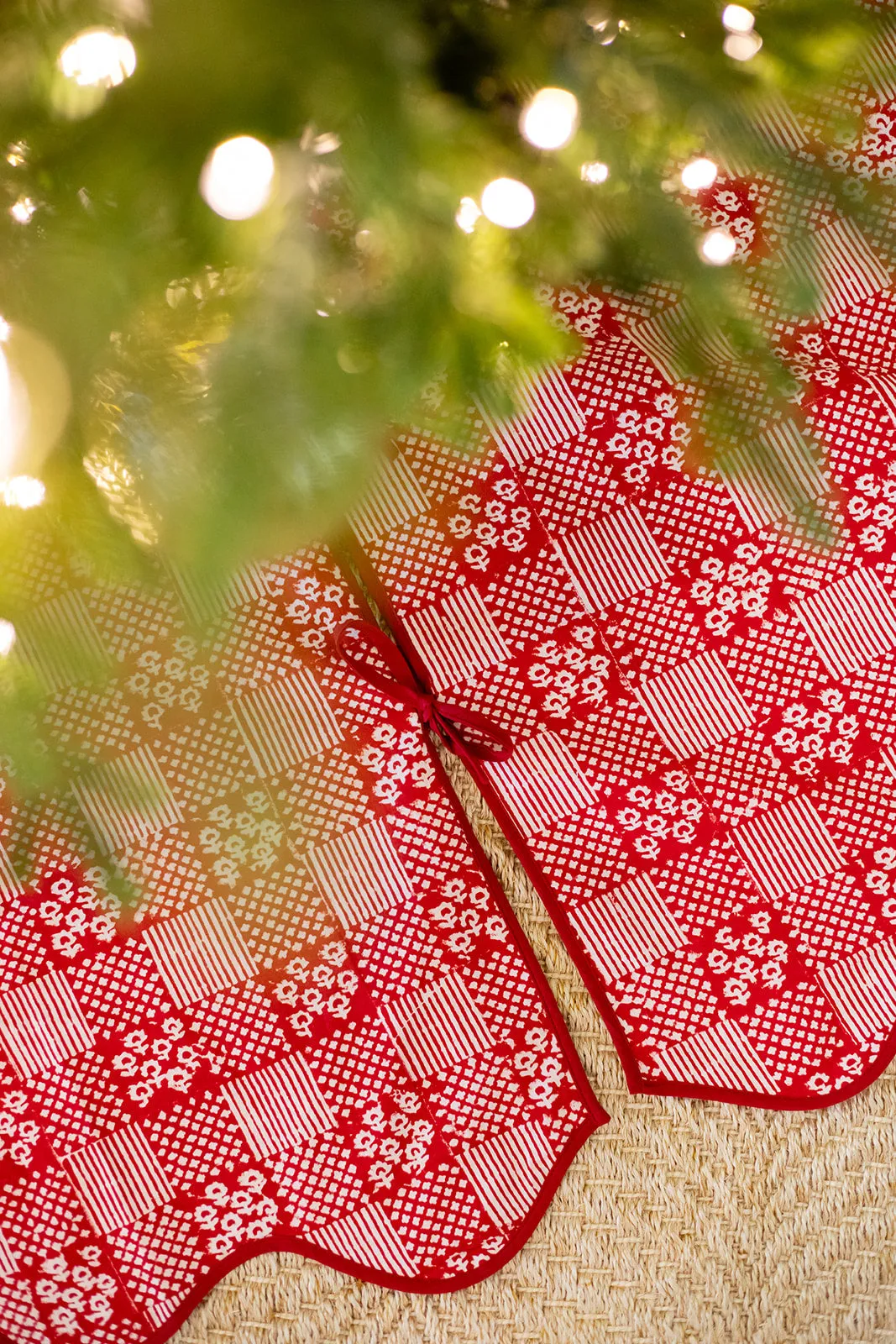 Rouge Patchwork Tree Skirt