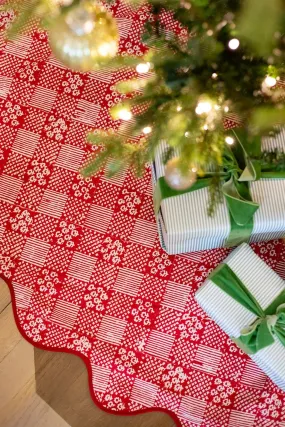 Rouge Patchwork Tree Skirt