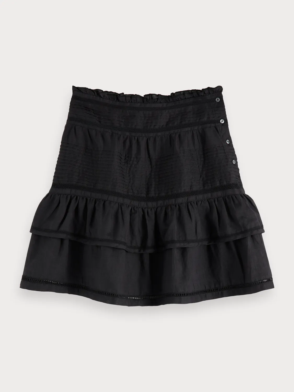 Ruffled Ramie Skirt