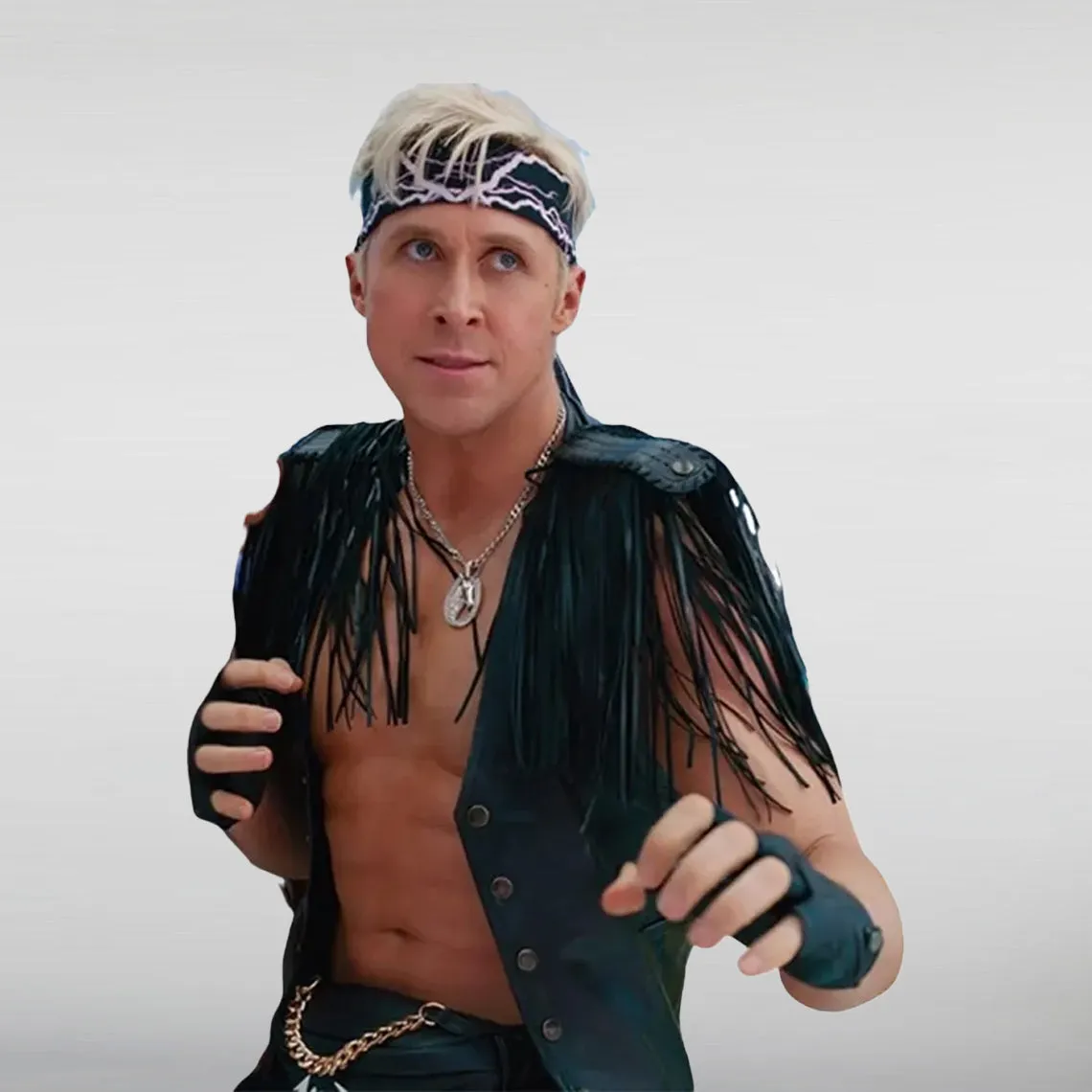 Ryan Gosling 2023 Barbie Leather Fringe Vest