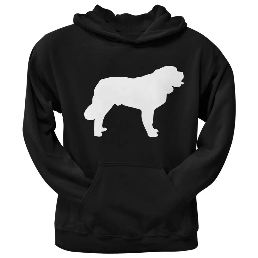 Saint Bernard Silhouette Black Adult Hoodie