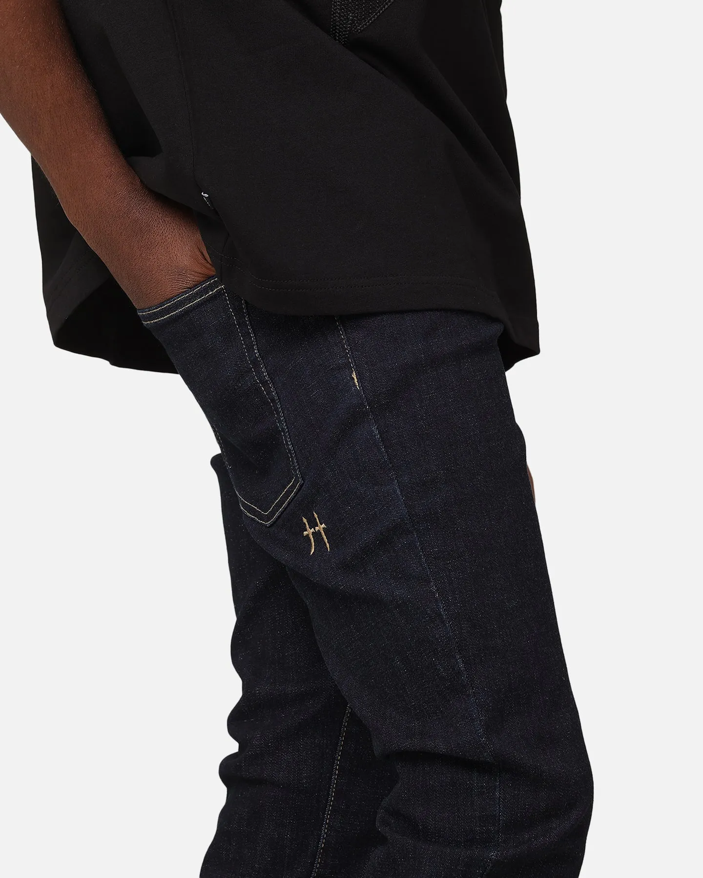 Saint Morta Tapered Denim Jeans Raw Indigo