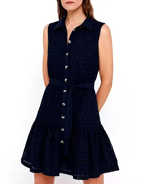 Schiffly Shirt Dress Blue