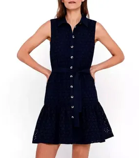 Schiffly Shirt Dress Blue